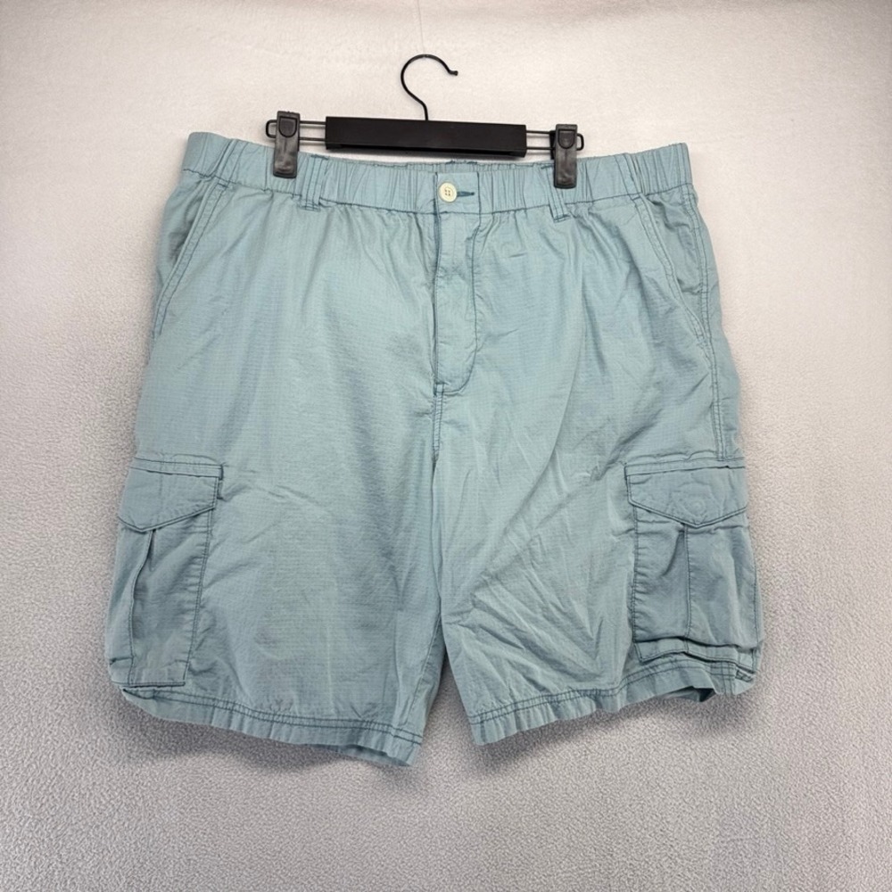 Tommy Bahama Cargo Shorts Mens XL Blue Key West Ripstop Cotton Casual Dad Golf